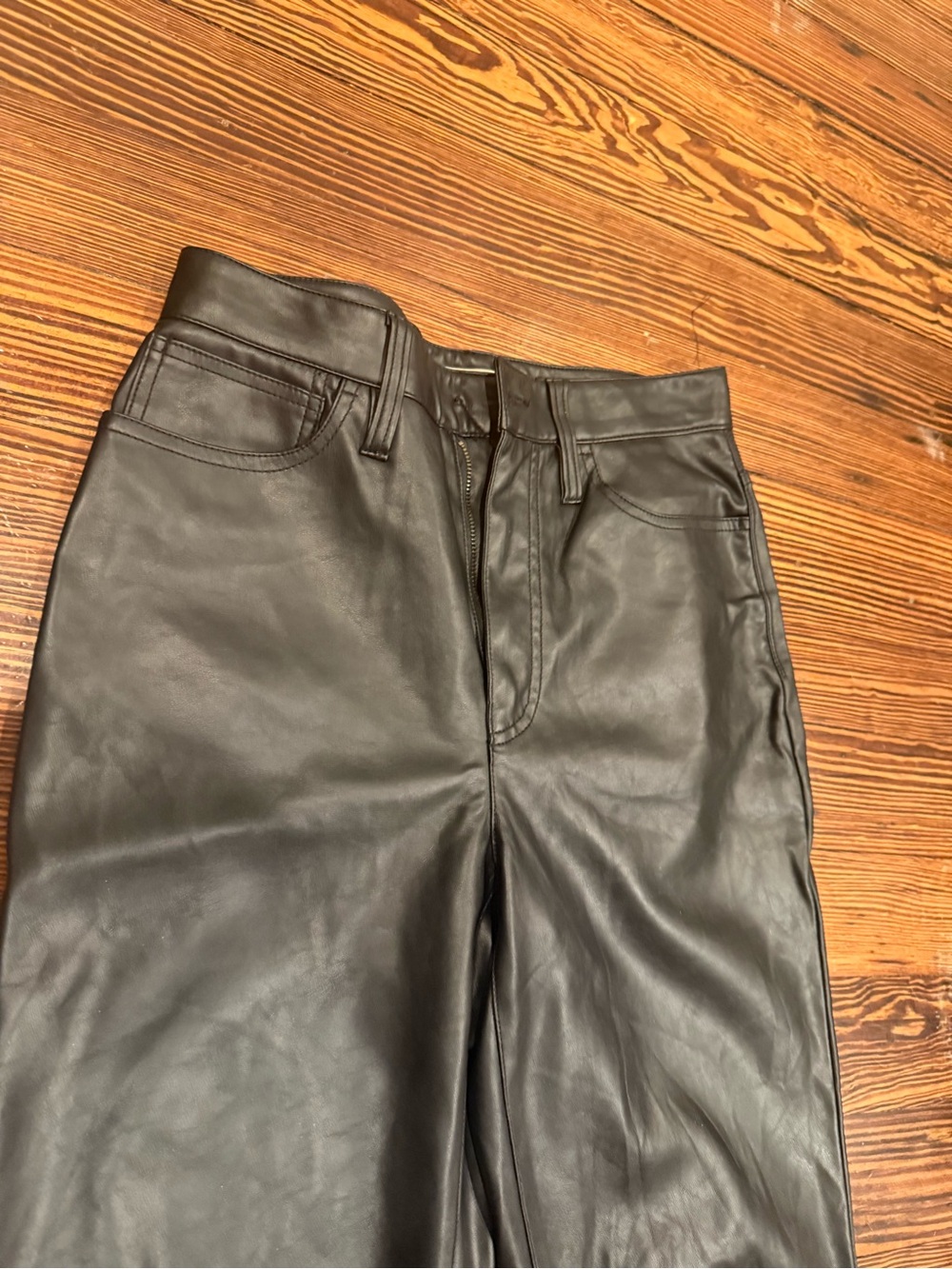 Madewell Black Faux Leather Pants